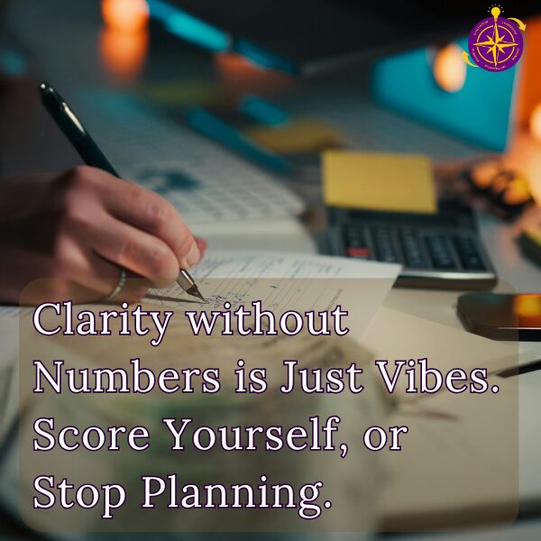 Clarity without Numbers is Just Vibes. Score Yourself, or Stop Planning.